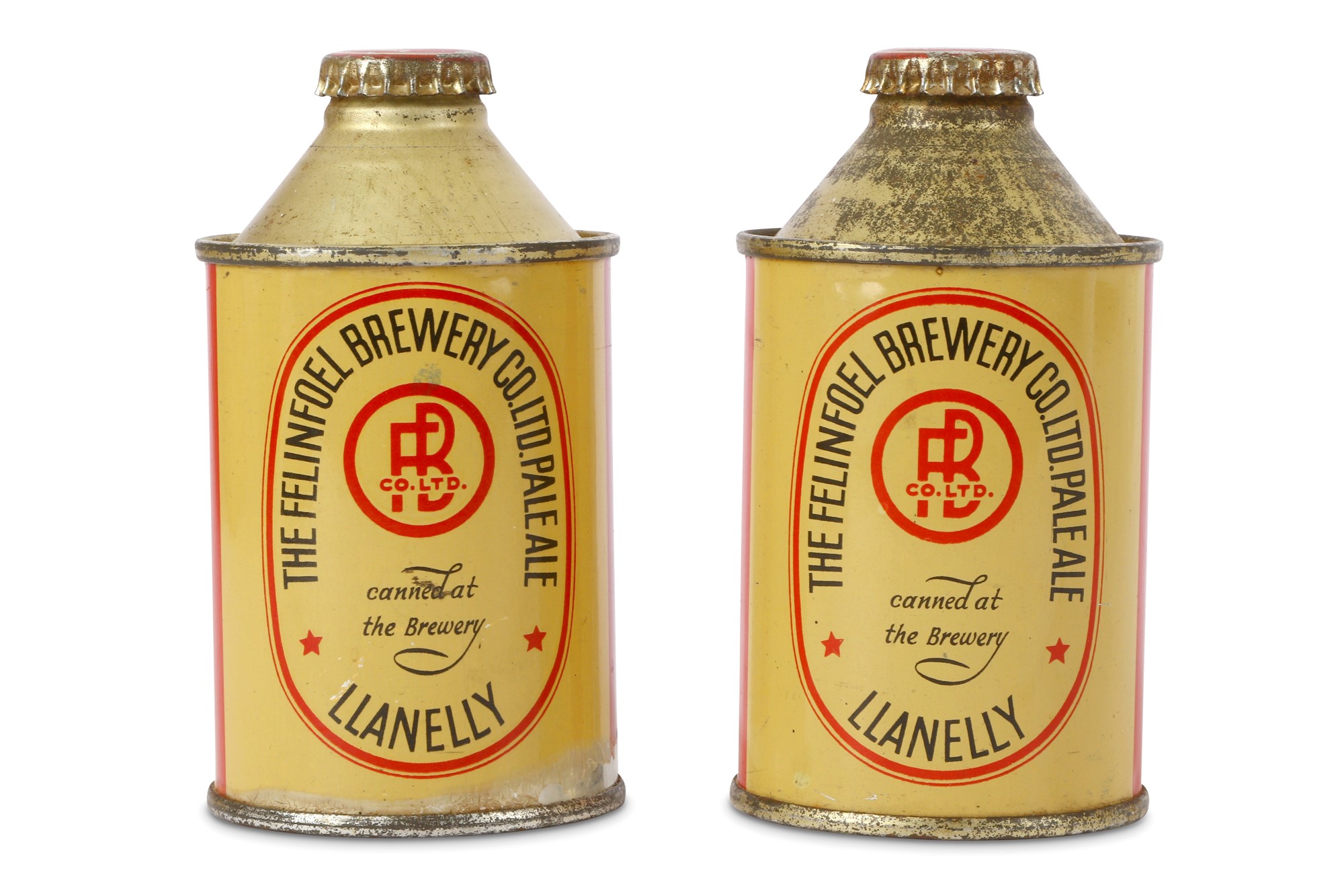 Two Cans of Felinfoel Brewery Pale Ale canned around 1936